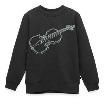 Violin / fiddle - Kids Premium Organic Sweatshirt - black - Front - AI Model Kid Female (0cm)