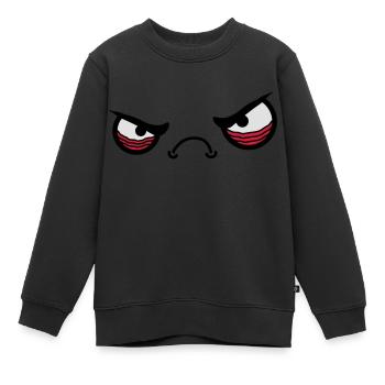 Angry Face - Kinder Premium Organic Sweatshirt - Schwarz - Vorne - AI Model Kid Female (0cm)