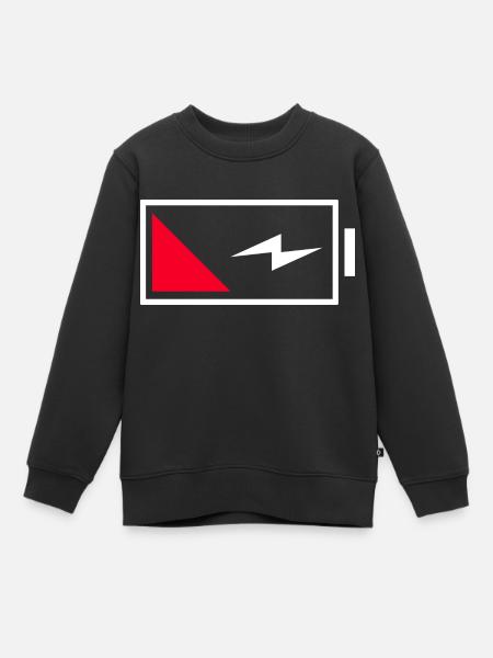 Batterie - Sweat Premium enfant bio - noir