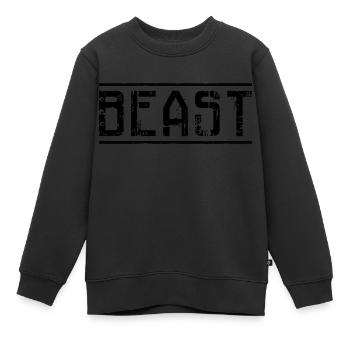 bête - Sweat Premium enfant bio - noir - Devant - AI Model Kid Female (0cm)