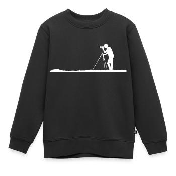 Fotografie - Kinder Premium Organic Sweatshirt - Schwarz - Vorne - AI Model Kid Female (0cm)