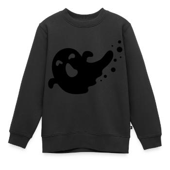 (D00228) - Sweat Premium enfant bio - noir - Devant - AI Model Kid Female (0cm)