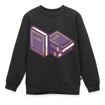 Livres de droit - Sweat Premium enfant bio - noir - Devant - AI Model Kid Female (0cm)