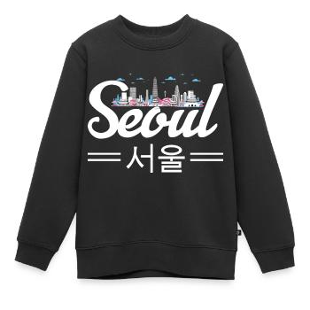 Kpop Seoul Korea Südkorea K-Pop Geschenk Spruch - Kinder Premium Organic Sweatshirt - Schwarz - Vorne - AI Model Kid Female (0cm)