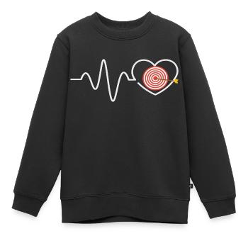 Bogenschießen Heartbeat Bogenschütze Spieler Geschenke - Kinder Premium Organic Sweatshirt - Schwarz - Vorne - AI Model Kid Female (0cm)