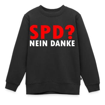 Spd - Kinder Premium Organic Sweatshirt - Schwarz - Vorne - AI Model Kid Female (0cm)