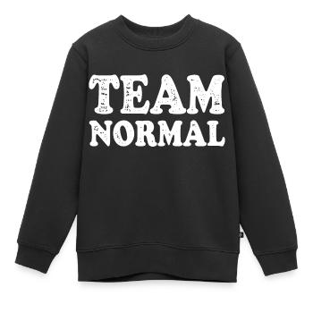 Équipe Normale - Sweat Premium enfant bio - noir - Devant - AI Model Kid Female (0cm)