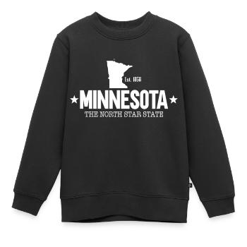 Minnesota - Kinder Premium Organic Sweatshirt - Schwarz - Vorne - AI Model Kid Female (0cm)