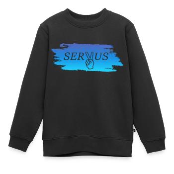 Servus Bayern - Kinder Premium Organic Sweatshirt - Schwarz - Vorne - AI Model Kid Female (0cm)