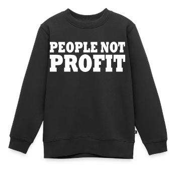 People not profit - Sweat Premium enfant bio - noir - Devant - AI Model Kid Female (0cm)