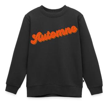 automne - Sweat Premium enfant bio - noir - Devant - AI Model Kid Female (0cm)