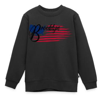 Brooklyn - Sweat Premium enfant bio - noir - Devant - AI Model Kid Female (0cm)