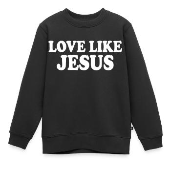 Love like jesus - Kinder Premium Organic Sweatshirt - Schwarz - Vorne - AI Model Kid Female (0cm)