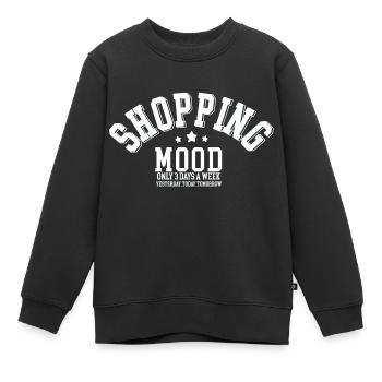 shopping mood - Sweat Premium enfant bio - noir - Devant - AI Model Kid Female (0cm)