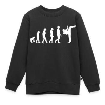 Evolution der Kampfkünste - Kinder Premium Organic Sweatshirt - Schwarz - Vorne - AI Model Kid Female (0cm)