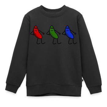 Chilled Jays - red_green_blue - Kinder Premium Organic Sweatshirt - Schwarz - Vorne - AI Model Kid Female (0cm)