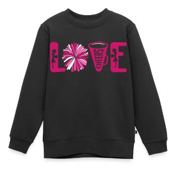 Love Cheers - Kinder Premium Organic Sweatshirt - Schwarz - Vorne - AI Model Kid Female (0cm)