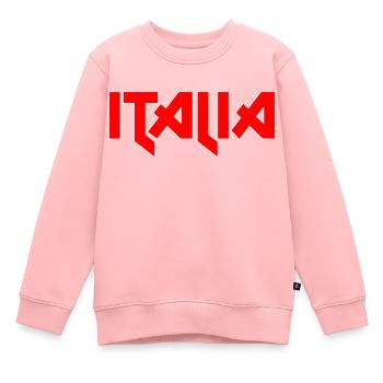 Modisches Heimat ITALIA Metal-Design - Kinder Premium Organic Sweatshirt - Rosa - Vorne - AI Model Kid Female (0cm)