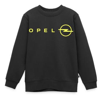 Opel Modernes Logo In Gelb - Kinder Premium Organic Sweatshirt - Schwarz - Vorne - AI Model Kid Female (0cm)