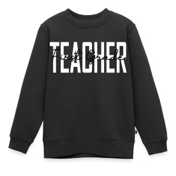 Lehrergeschenke der 1. Klasse - Kinder Premium Organic Sweatshirt - Schwarz - Vorne - AI Model Kid Female (0cm)