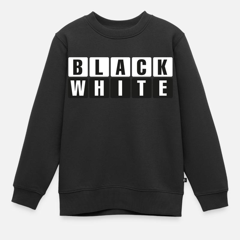 Noir et blanc - Sweat Premium enfant bio - noir