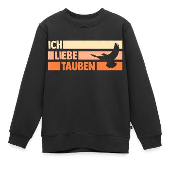 Taubenzüchter Brieftaube Tauben - Kinder Premium Organic Sweatshirt - Schwarz - Vorne - AI Model Kid Female (0cm)