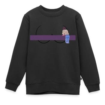 schauen - Kinder Premium Organic Sweatshirt - Schwarz - Vorne - AI Model Kid Female (0cm)