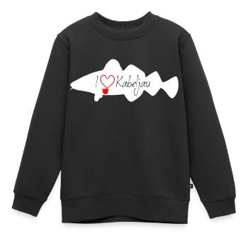 i Love Cod White - Kids Premium Organic Sweatshirt - black - Front - AI Model Kid Female (0cm)