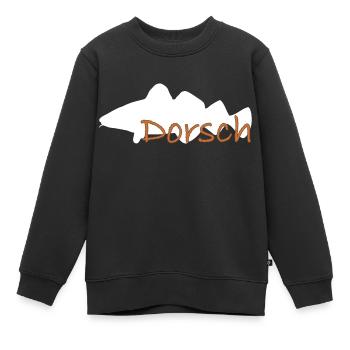 Cod white - Kids Premium Organic Sweatshirt - black - Front - AI Model Kid Female (0cm)