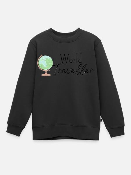 Voyageur du monde - Sweat Premium enfant bio - noir