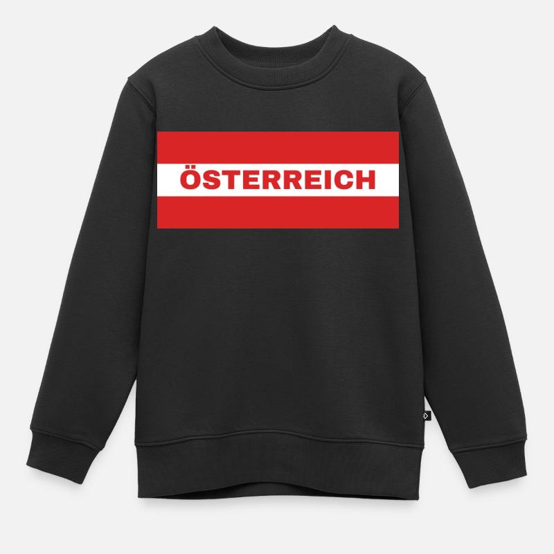 Drapeau autrichien - Sweat Premium enfant bio - noir