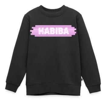Frauenname Habiba - Kinder Premium Organic Sweatshirt - Schwarz - Vorne - AI Model Kid Female (0cm)