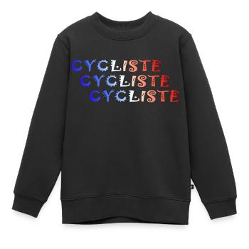 CYCLIST FRANCE Fahrrad Fahrräder - Kinder Premium Organic Sweatshirt - Schwarz - Vorne - AI Model Kid Female (0cm)