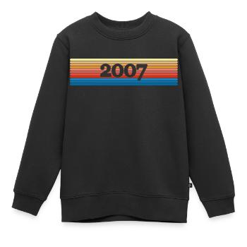 Regenbogen 2007 - Kinder Premium Organic Sweatshirt - Schwarz - Vorne - AI Model Kid Female (0cm)