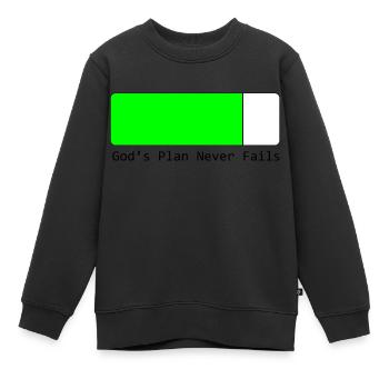 God's Plans Never Fail - Kids Premium Organic Sweatshirt - black - Front - AI Model Kid Female (0cm)