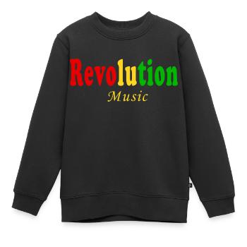 Musique de Revolution - Sweat Premium enfant bio - noir - Devant - AI Model Kid Female (0cm)