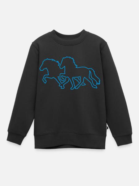 Tölt & Pass - Kinder Premium Organic Sweatshirt - Schwarz