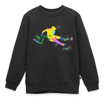 Festif trottinette - Sweat Premium enfant bio - noir - Devant - AI Model Kid Female (0cm)