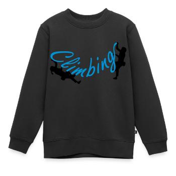 Climbing - Kinder Premium Organic Sweatshirt - Schwarz - Vorne - AI Model Kid Female (0cm)