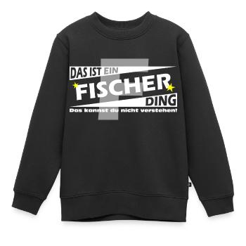 Fischer Ding - Kinder Premium Organic Sweatshirt - Schwarz - Vorne - AI Model Kid Female (0cm)