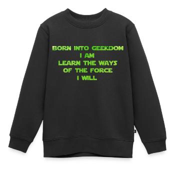 Geboren in Geekdom - Kinder Premium Organic Sweatshirt - Schwarz - Vorne - AI Model Kid Female (0cm)