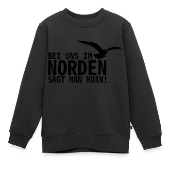 Bei uns im Norden - Kinder Premium Organic Sweatshirt - Schwarz - Vorne - AI Model Kid Female (0cm)