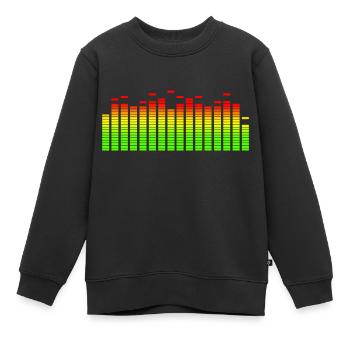 EQUALIZER - Kids Premium Organic Sweatshirt - black - Front - AI Model Kid Female (0cm)