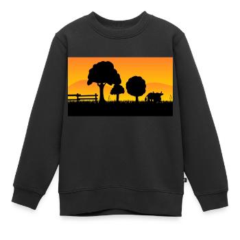 Bauernhof - Kinder Premium Organic Sweatshirt - Schwarz - Vorne - AI Model Kid Female (0cm)