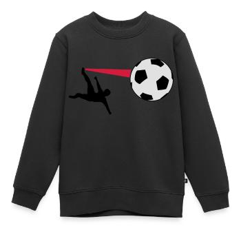 de soccer - Sweat Premium enfant bio - noir - Devant - AI Model Kid Female (0cm)