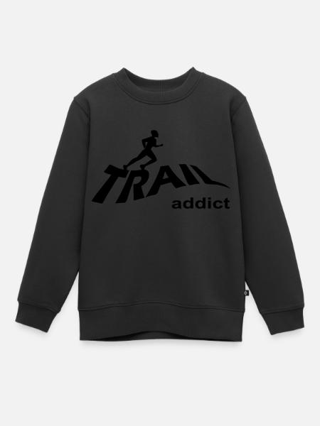 trail_addict - Sweat Premium enfant bio - noir
