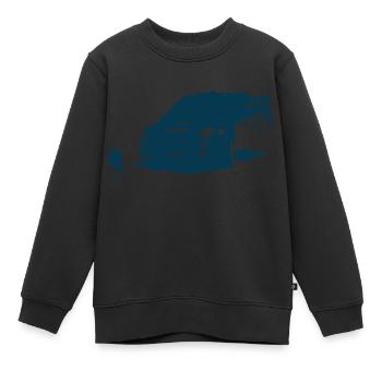 Rallye raid - Auto (B2) - Sweat Premium enfant bio - noir - Devant - AI Model Kid Female (0cm)