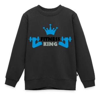 sportif - Sweat Premium enfant bio - noir - Devant - AI Model Kid Female (0cm)
