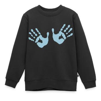 Hands - Hände - Kinder Premium Organic Sweatshirt - Schwarz - Vorne - AI Model Kid Female (0cm)