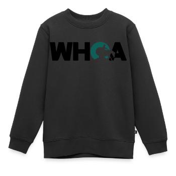 Whoa Westernreiter Reiner Motiv - Kinder Premium Organic Sweatshirt - Schwarz - Vorne - AI Model Kid Female (0cm)
